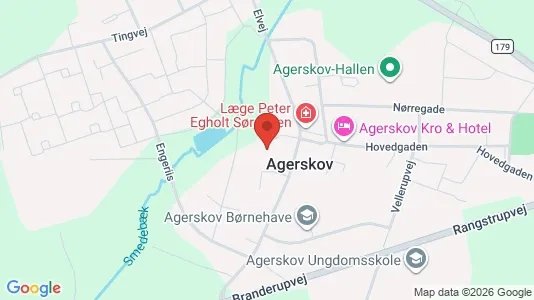 Lagerlokaler til leje i Agerskov - kort over placeringen