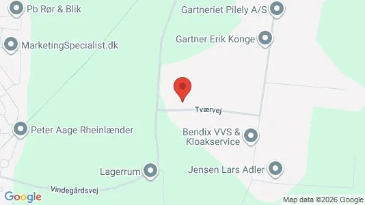Lagerlokaler til leje i Bjæverskov - kort over placeringen