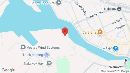 Lagerlokaler til leje i Nakskov - kort over placeringen