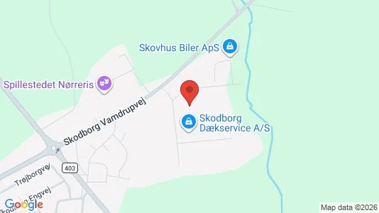 Lagerlokaler til salg i Rødding - kort over placeringen