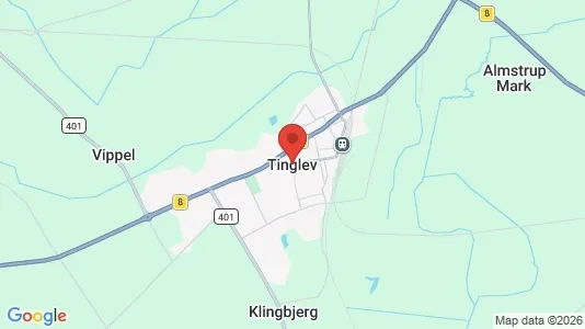 Lagerlokaler til salg i Tinglev - kort over placeringen