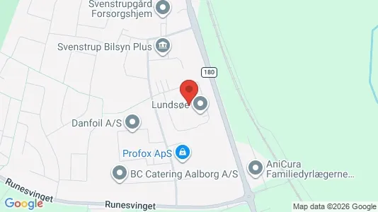 Lagerlokaler til leje i Svenstrup J - kort over placeringen