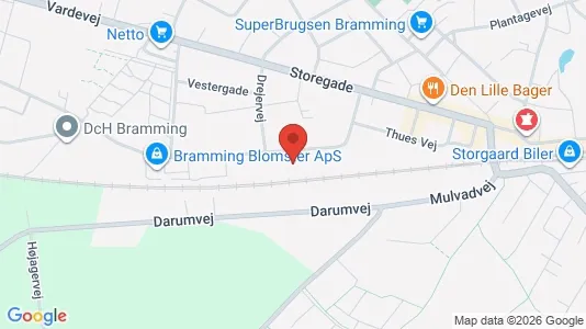 Lagerlokaler til salg i Bramming - kort over placeringen