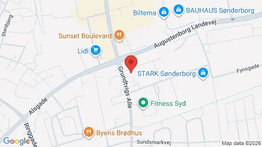 Lagerlokaler til salg i Sønderborg - kort over placeringen