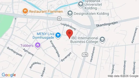 Lagerlokaler til leje i Kolding - kort over placeringen