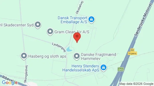 Lagerlokaler til leje i Vojens - kort over placeringen