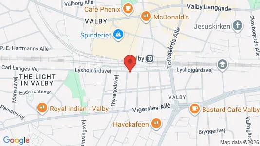 Lagerlokaler til leje i Valby - kort over placeringen