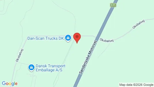 Lagerlokaler til leje i Vojens - kort over placeringen