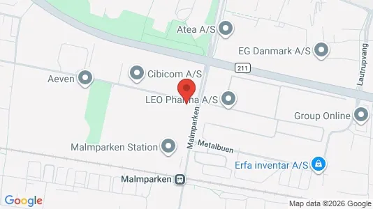 Lagerlokaler til leje i Ballerup - kort over placeringen