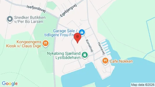 Lagerlokaler til leje i Nykøbing Sjælland - kort over placeringen