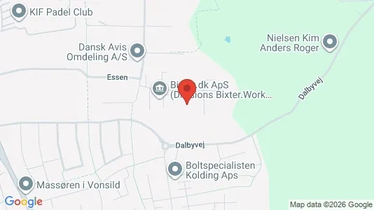 Lagerlokaler til leje i Kolding - kort over placeringen