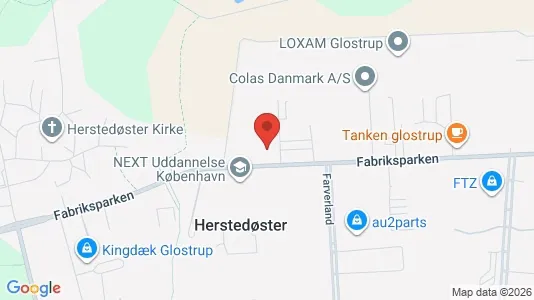 Lagerlokaler til leje i Glostrup - kort over placeringen