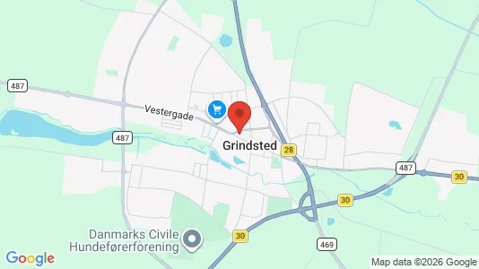 Lagerlokaler til leje i Grindsted - kort over placeringen