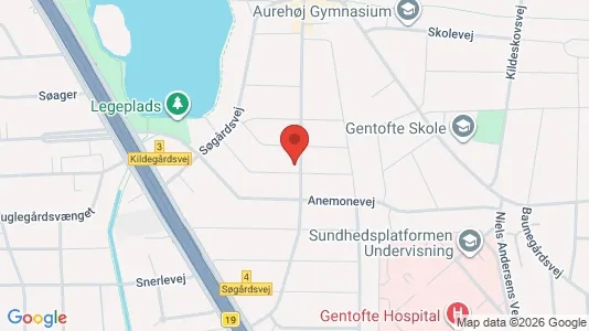 Lagerlokaler til leje i Gentofte - kort over placeringen