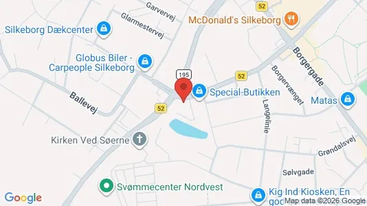 Lagerlokaler til leje i Silkeborg - kort over placeringen