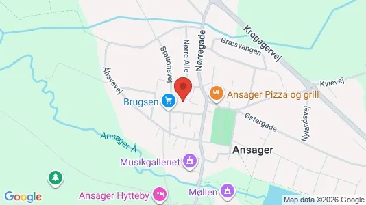 Lagerlokaler til salg i Ansager - kort over placeringen
