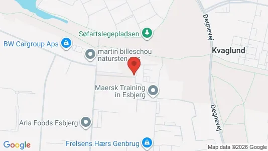 Lagerlokaler til leje i Esbjerg Ø - kort over placeringen