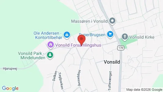 Lagerlokaler til leje i Kolding - kort over placeringen