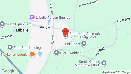 Lagerlokaler til leje i Kolding - kort over placeringen