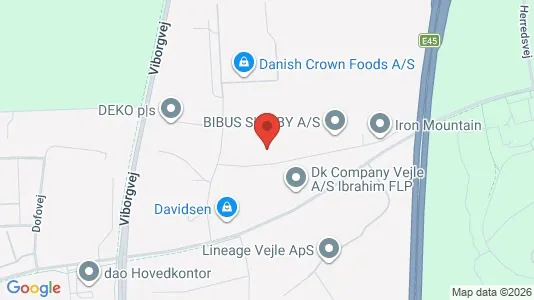 Kontorlokaler til leje i Vejle Centrum - kort over placeringen