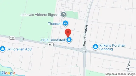 Lagerlokaler til salg i Grindsted - kort over placeringen
