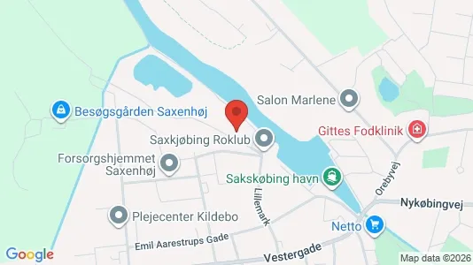 Lagerlokaler til leje i Sakskøbing - kort over placeringen