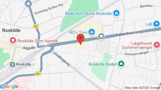 Lagerlokaler til leje i Roskilde - kort over placeringen