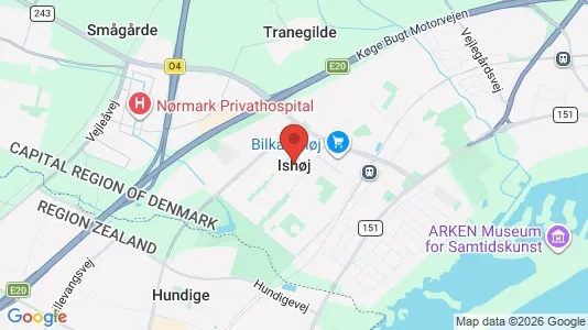 Lagerlokaler til leje i Ishøj - kort over placeringen