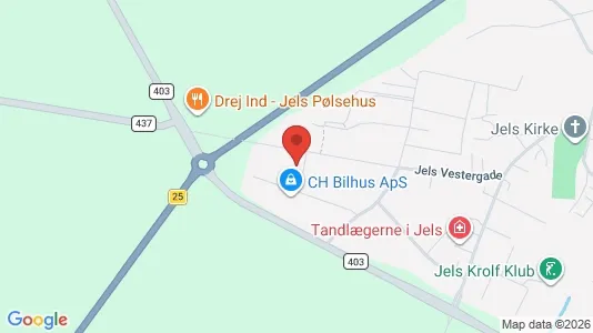 Lagerlokaler til leje i Rødding - kort over placeringen