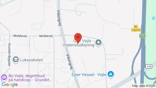 Lagerlokaler til salg i Vejle Centrum - kort over placeringen