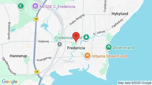 Lagerlokaler til salg i Fredericia - kort over placeringen