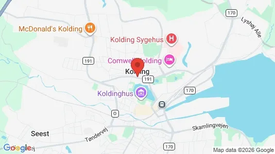 Lagerlokaler til leje i Kolding - kort over placeringen