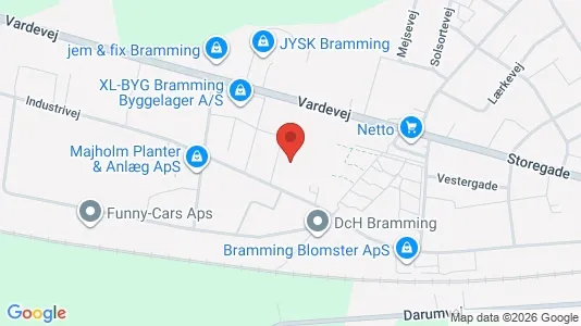 Lagerlokaler til salg i Bramming - kort over placeringen
