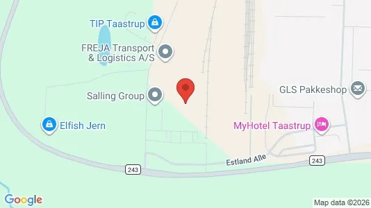 Lagerlokaler til leje i Taastrup - kort over placeringen