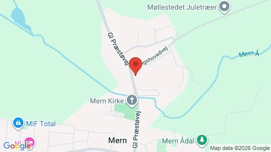 Lagerlokaler til leje i Mern - kort over placeringen