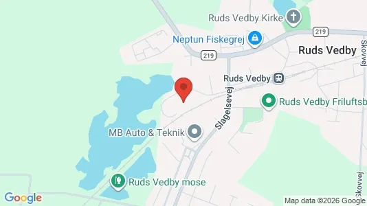 Lagerlokaler til salg i Ruds Vedby - kort over placeringen