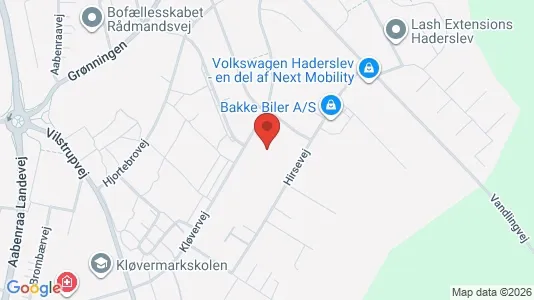Lagerlokaler til salg i Haderslev - kort over placeringen