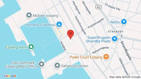 Lagerlokaler til leje i Esbjerg Centrum - kort over placeringen