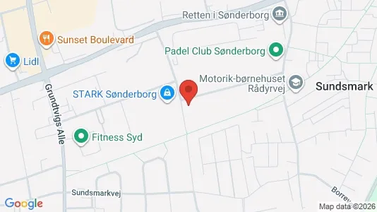 Lagerlokaler til leje i Sønderborg - kort over placeringen