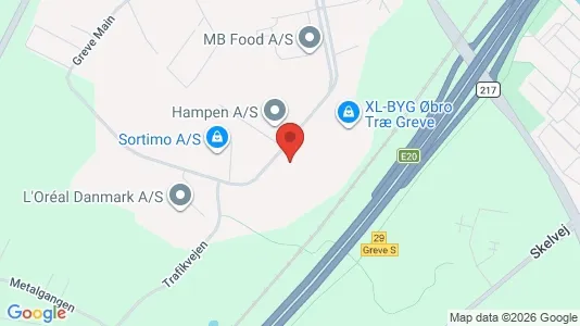 Lagerlokaler til leje i Greve - kort over placeringen