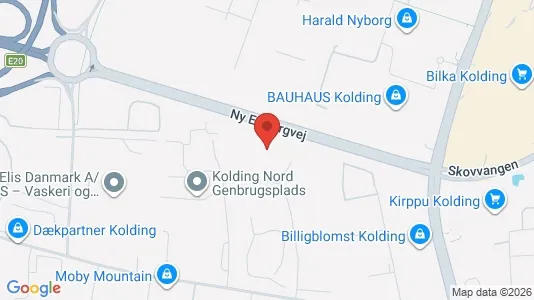 Lagerlokaler til leje i Kolding - kort over placeringen