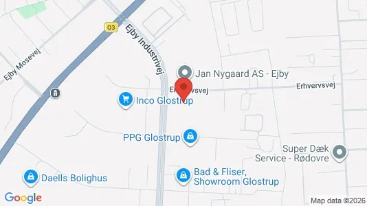 Lagerlokaler til salg i Glostrup - kort over placeringen