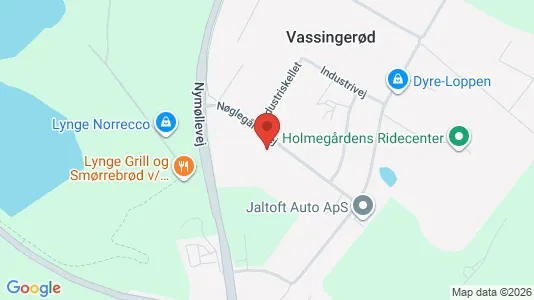 Lagerlokaler til salg i Lynge - kort over placeringen