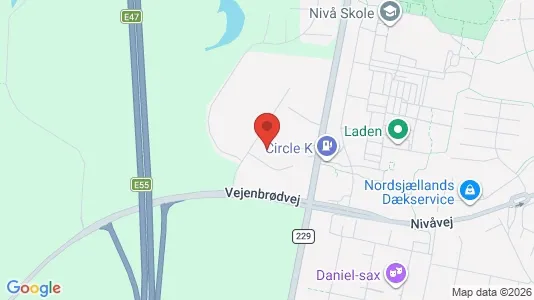 Lagerlokaler til salg i Nivå - kort over placeringen