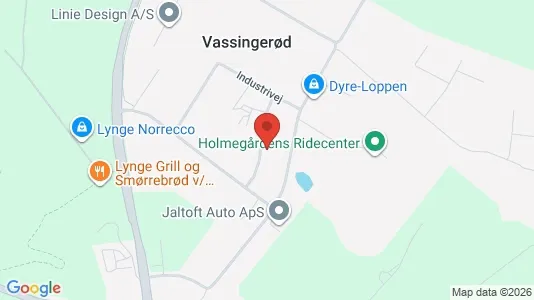 Lagerlokaler til salg i Lynge - kort over placeringen