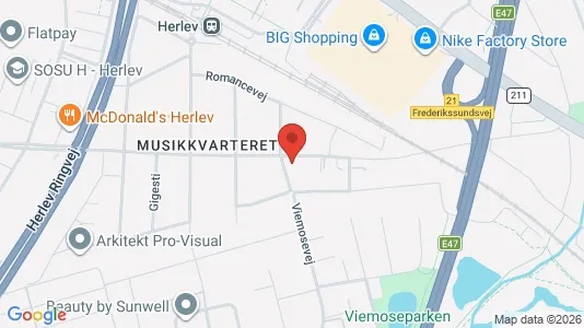 Lagerlokaler til leje i Herlev - kort over placeringen