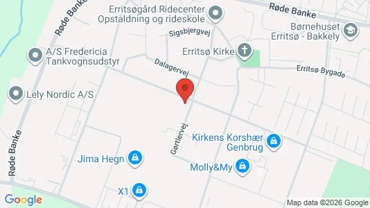 Lagerlokaler til leje i Fredericia - kort over placeringen