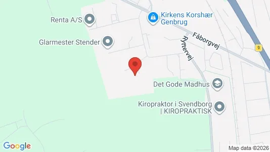Lagerlokaler til salg i Svendborg - kort over placeringen