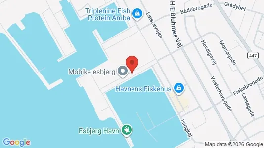 Lagerlokaler til salg i Esbjerg Centrum - kort over placeringen