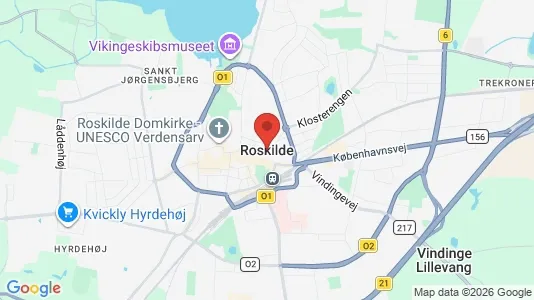 Lagerlokaler til salg i Roskilde - kort over placeringen